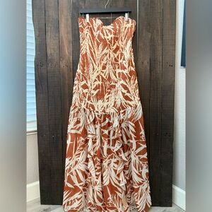 Fashion Nova Chiffon Strapless Maxi Dress